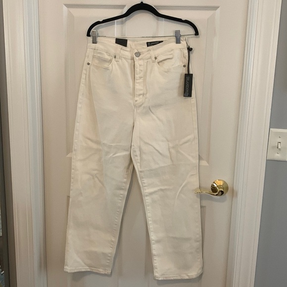 NWT Blank NYC The Baxter Ribcage Straight Leg White Button-fly Jeans size 30 - Picture 1 of 6